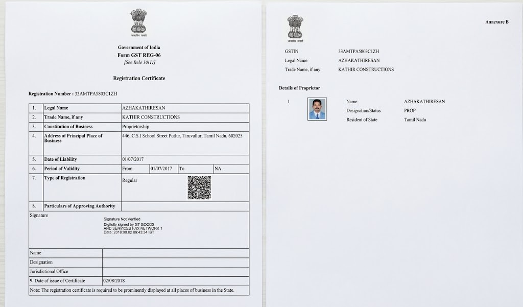 GST Certificate